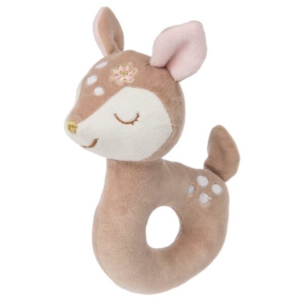 Glitzy Fawn Baby Rattle