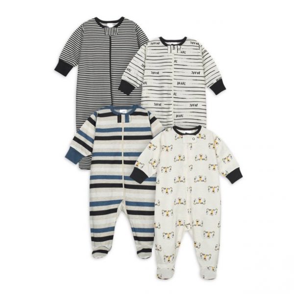 Baby Boy Sleep 'N Play Pajamas, 4-Pack