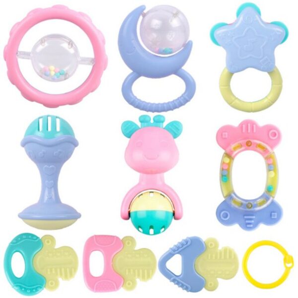 10Pcs/set Cute Baby Rattles Shaking Bell Toddler - Image 2