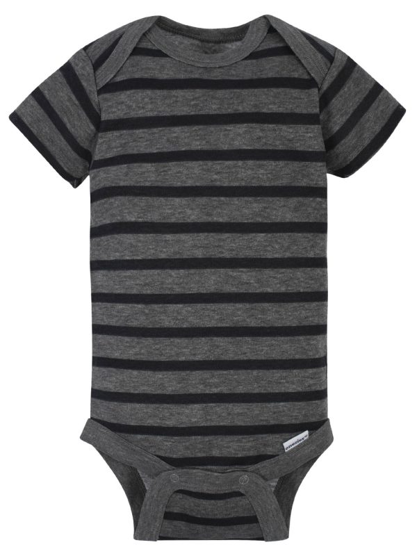 Baby Boy Organic Short Sleeve Onesies Bodysuits, 5-Pack - Image 2
